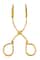Hello Honey® 8" Gold Embossed Leaf Shaped Tongs